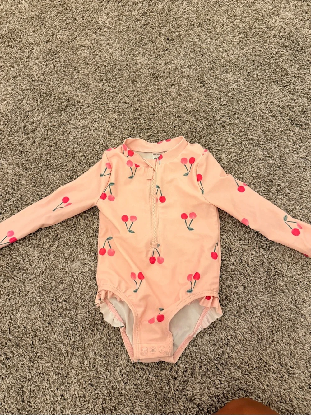 Carter's Peach Pink Cherry Rash Guard